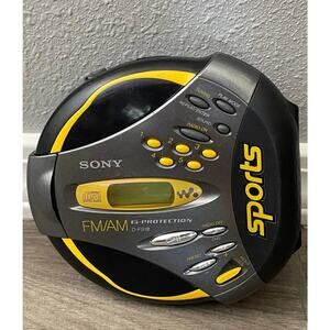 Vintage Sony Sports Walkman D-FS18 FM/AM Portable CD Player Black G-Protection